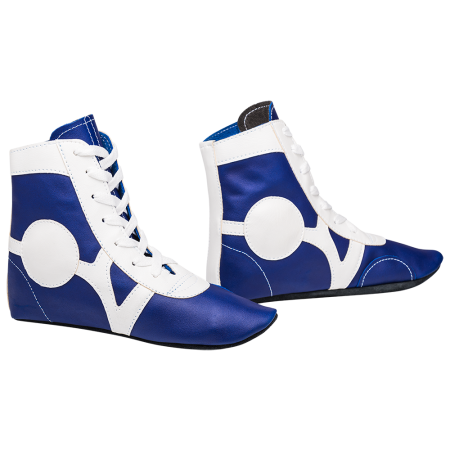 Купить Обувь для самбо SM-0102, кожа, синий Rusco в Осе 