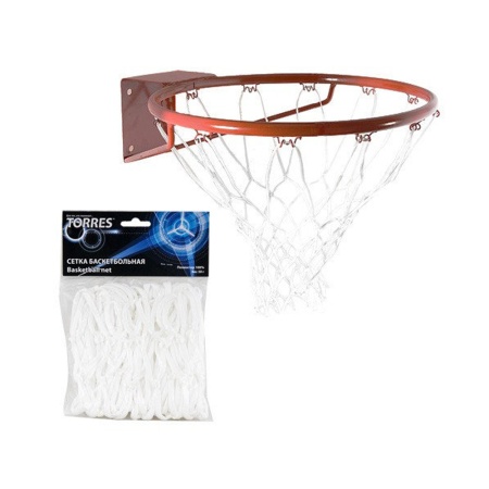 Купить Сетка баскетбольная Torres, нить 4 мм, белая в Осе 