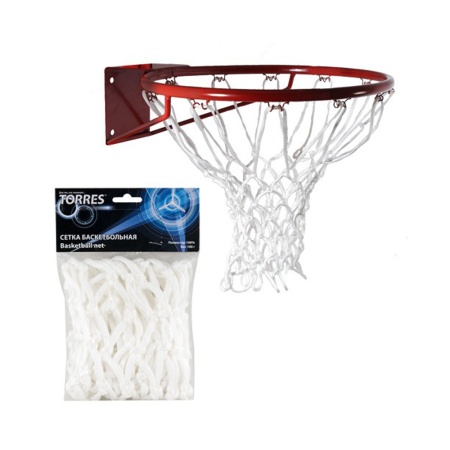 Купить Сетка баскетбольная Torres, нить 6 мм, белая в Осе 